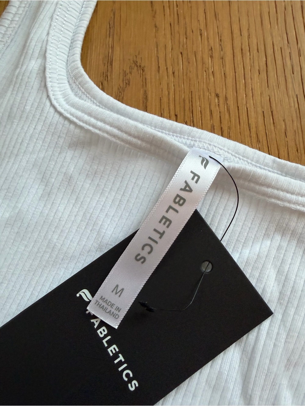 Fabletics White Ribbed Square-Neck Tank - Picture 6 of 7